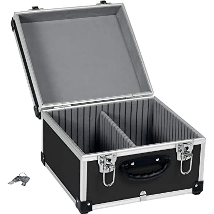 anndora CD-Koffer Alukoffer für 40 CD Cases, verstärkte Ecken und Aluminiumkanten – Bild 2