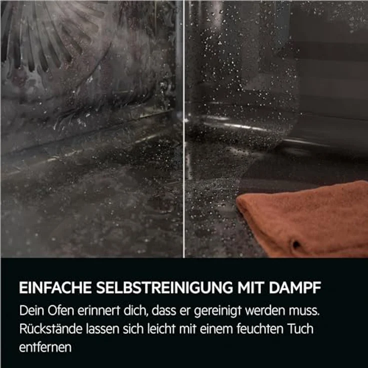 AEG TP8SB73ZAB Wifi Einbau-Dampfbackofen, Multidampfgarer mit 100% Auto-Dampf, SousVide-Funktion, Touch-Swipe-Display und Schritt-für-Schritt-Kochassistent, Made in Germany – Bild 5