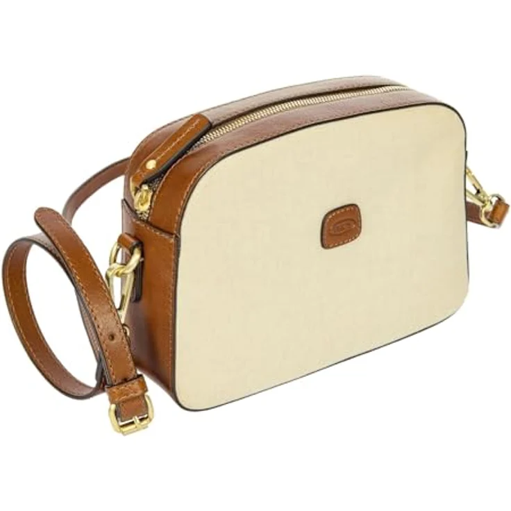 Bric's Volterra Trama Umhängetasche, 100% Leder, 21 cm, beige – Bild 2