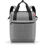 reisenthel allrounder R large Groß Rucksack und Tragetasche in einem Mit Stecklasche für Reisetrolleys, Farbe:twist silver