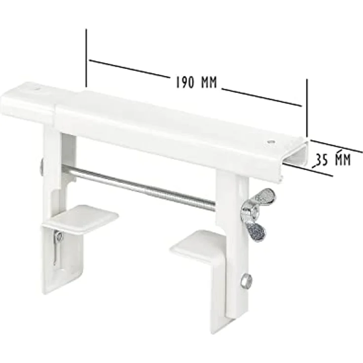 siwitec Universal-Heizkörperkonsole 190 x 35 x 1,5 mm im 2er-Set, vormontiert, weiß, Heizkörperkonsole – Bild 2