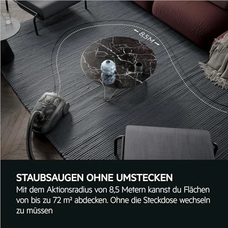 AEG Bodenstaubsauger CLEAN 5000 (AB51C1DB), 750 W, mit Beutel, starke Saugkraft, integriertes Zubehör, neue AllFloor-Bodendüse – Bild 5