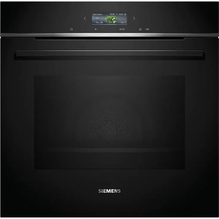 Siemens iQ700 HB776GMB1F Einbaubackofen, 71 L, Schwarz, Edelstahl, AutoClean, inkl. Lieferung