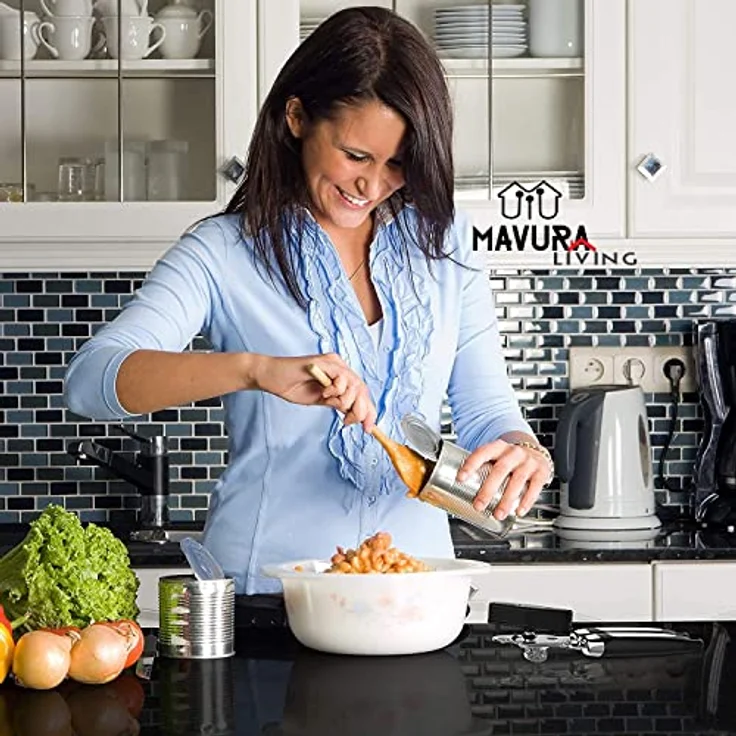 MAVURALiving Edelstahl Dosenöffner Universal Büchsenöffner mit Flaschenöffner Funktion Flaschen Dosen Büchsen Öffner Deckelöffner – Bild 5