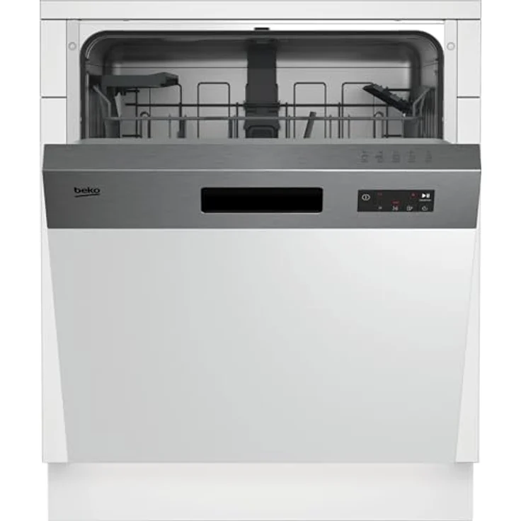 Beko BDSN15422X, teilintegrierter Einbaugeschirrspüler, 60cm, Energieeffizienzklasse D, 5 Spülprogramme, Eco 50 und Quick und Shine – Bild 3