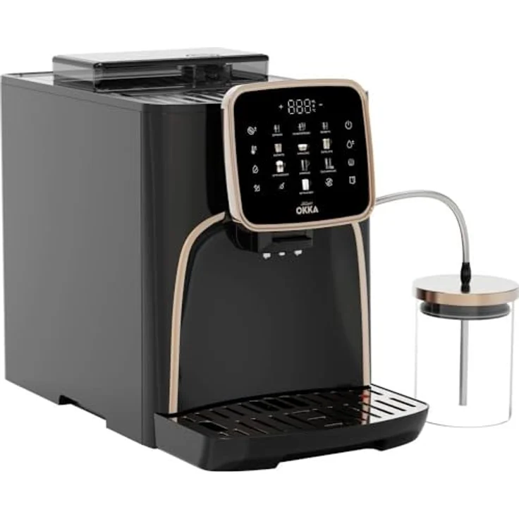 Arzum OK0028-0400 Kaffeevollautomat mit Touchscreen und 19 Bar Pumpendruck, Schwarz – Bild 2