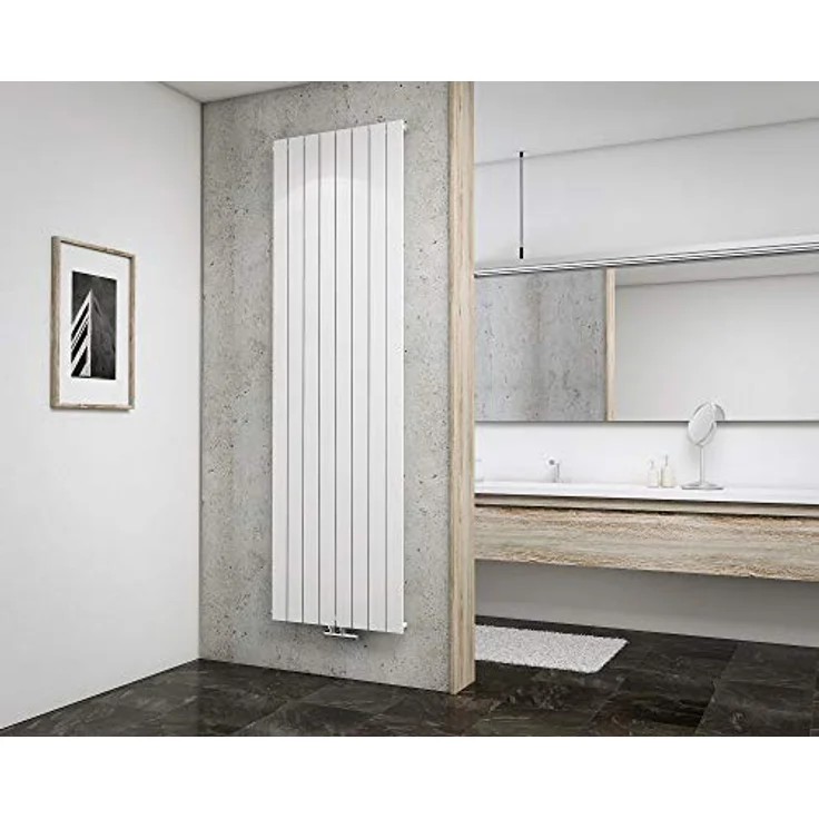 Schulte Design-Heizkörper Aachen, 200 x 61 cm, 1502 Watt Leistung, alpin-weiß, Wohnraum-Heizkörper für Zweirohr-Systeme – Bild 2