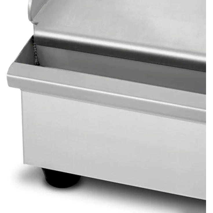 vertes FM19-G4-01 Tischgrill, elektrischer Plancha Grill mit 1700W Leistung, Edelstahl, glatte Grillfläche 40x26cm – Bild 6