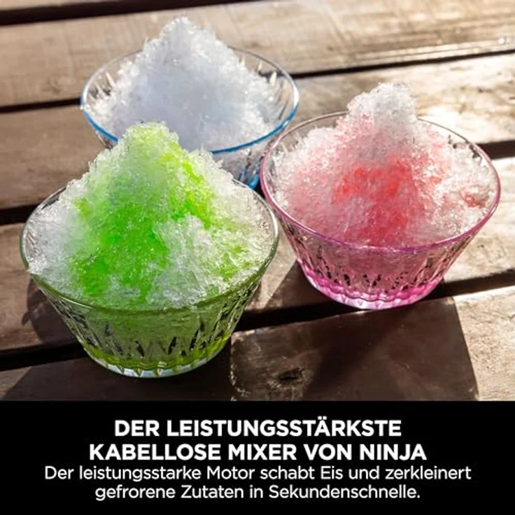 Ninja BC251EUGY, Tragbarer Mixer, 0,57 l, leistungsstarker Eis-Crusher, grau-transparent, kabellos, Auto-iQ-Technologie – Bild 7