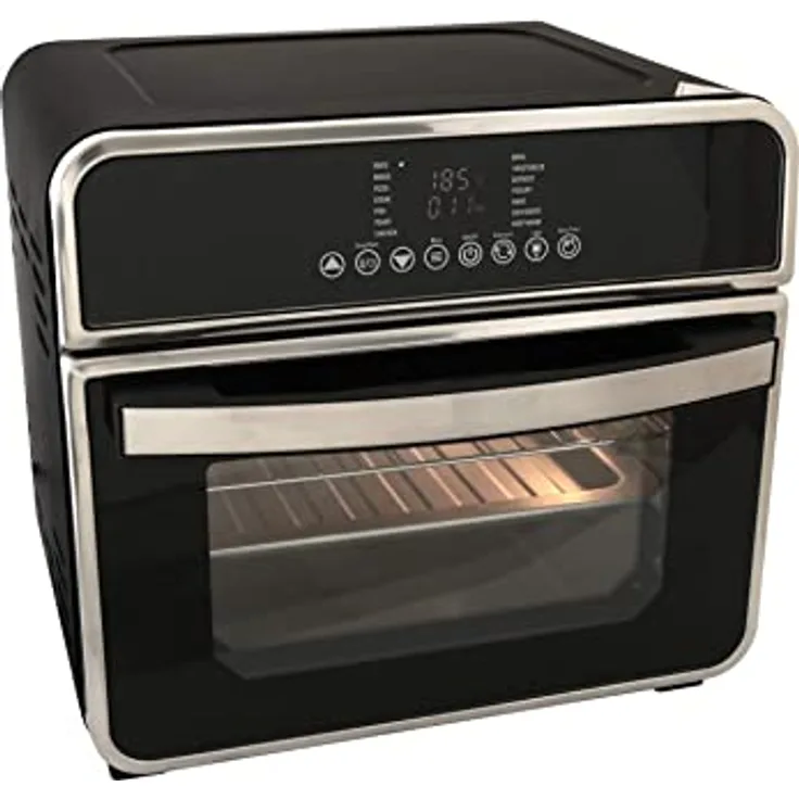Deski Minibackofen, Standgerät, Garraum 15 l, Leistung 1600 W, Abmessungen in cm 33 x 35 x 34 schwarz, edelstahl