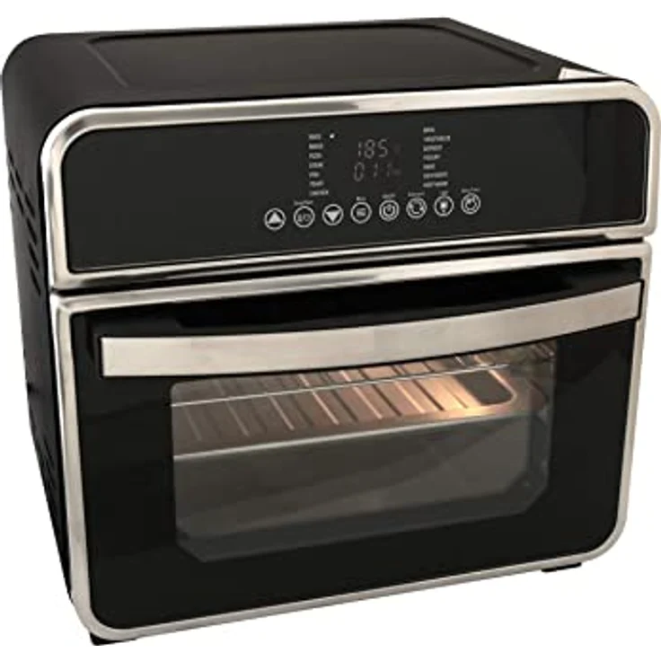 Deski Minibackofen, Standgerät, Garraum 15 l, Leistung 1600 W, Abmessungen in cm 33 x 35 x 34 schwarz, edelstahl – Bild 1
