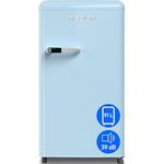 MEDION Retro Kühlschrank MD 37800 (91 Liter, 91cm Höhe, höhenverstellbare Füße, Metall Türgriff) blau