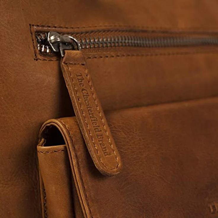 The Chesterfield Brand Wax Pull Up Umhängetasche, Leder 25 cm, Braun mit hochwertiger Verarbeitung und ausreichend Platz für Alltagsgegenstände – Bild 4
