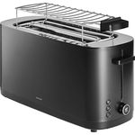 Zwilling ENFINIGY Toaster mit 3 Automatikprogrammen, 7 Bräunungsgraden und Abschaltfunktion, Langschlitztoaster für 4 kurze oder 2 lange Scheiben, mit Brötchenaufsatz, Schwarz