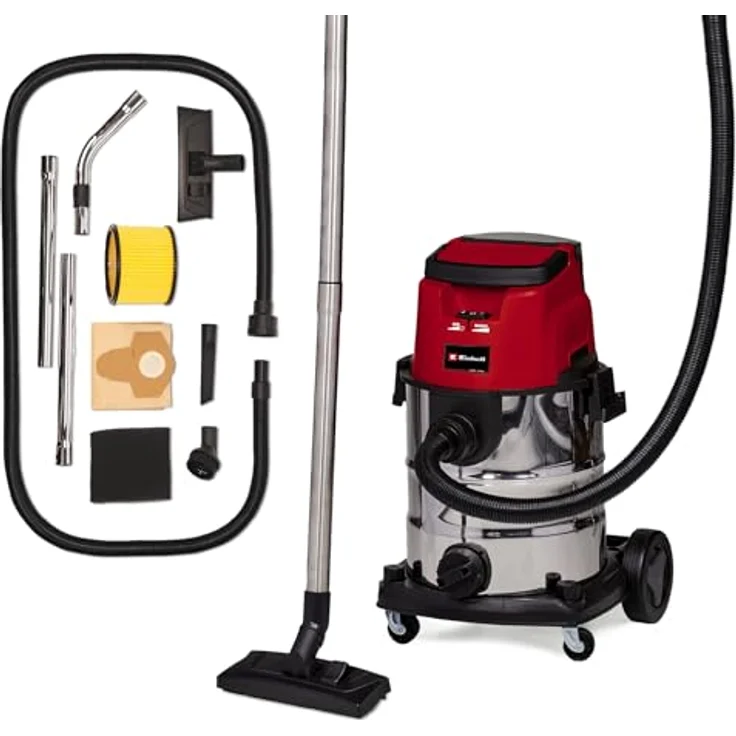 Einhell Nass-Trocken-Sauger TE-VC 36/25 Li S-Solo, 108 W, kabellos, Edelstahlbehälter, ohne Akku – Bild 2