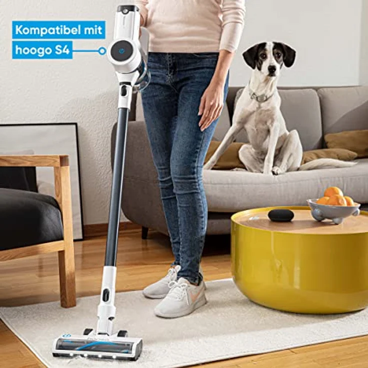 HOOGO® S4 Ersatz-Akku - Zubehör für Stielsauger - Ersatzteile Akku-Staubsauger - Bürstenrolle - Milbendüse und Filter – Bild 2