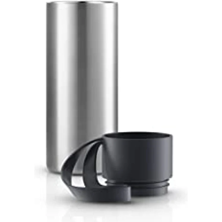 Eva Solo To Go Cup, 0.35 Liter, doppelwandiger Thermobecher mit Klickdeckel und Trageschlaufe, schwarz – Bild 2