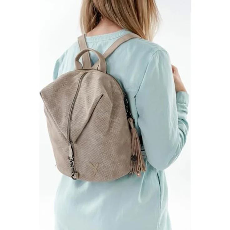 SURI FREY Cityrucksack SFY Romy, veganer Rucksack mit Quaste und Reißverschluss, 25 x 27 x 14 cm, Uni-Design – Bild 4
