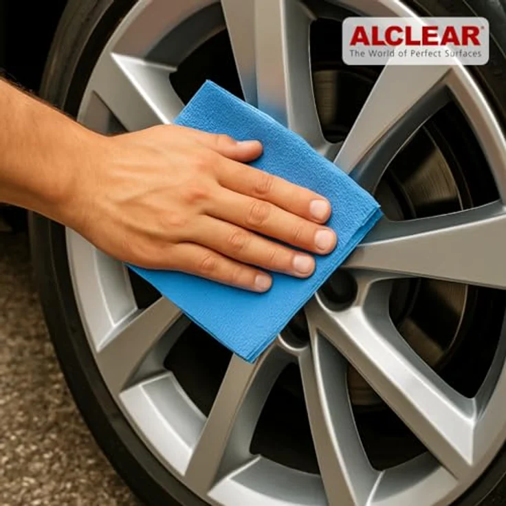 ALCLEAR 89915 Universal Allrounder Plus, Microfasertuch geeignet für Fast alle Oberflächen, Auto, Haushalt, Boot 40 x 40 cm, blau – Bild 4