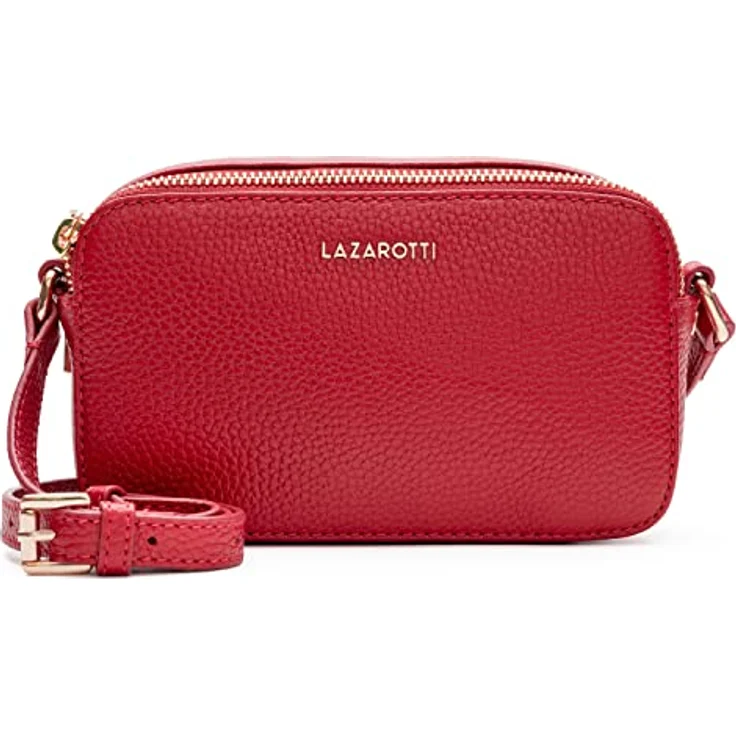 Lazarotti Umhängetasche Bologna Leather, Leder mit zwei Hauptfächern, braun – Bild 1