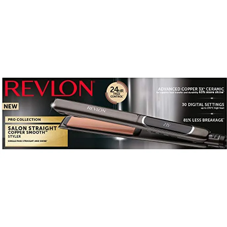 REVLON Pro Collection Salon Straight Extra-Lang Copper Glätteisen, 125 mm, RVST2175E für seidig glattes Haar – Bild 6