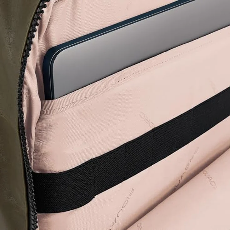 Piquadro Harper Rucksack RFID, Leder 40 cm mit Laptopfach, dunkelbraun – Bild 5