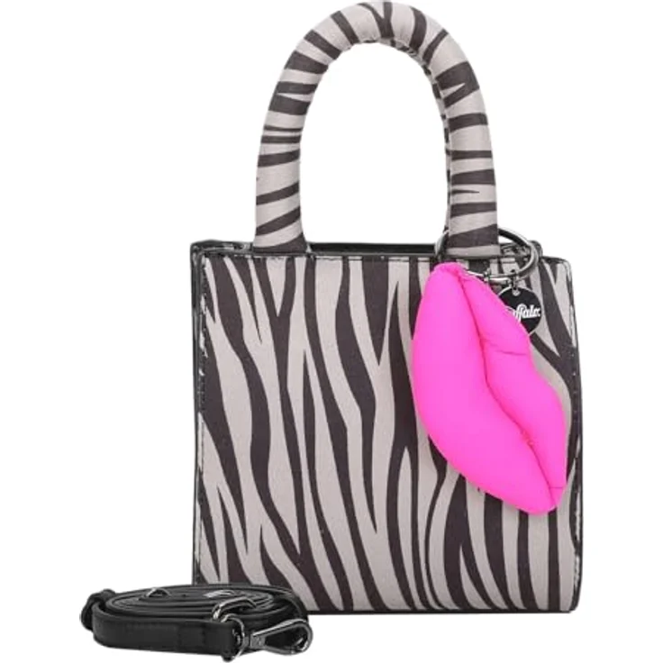 Buffalo Boxy30 Mini Bag Handtasche, 17.5 cm, 100% Polyester, weiss – Bild 1