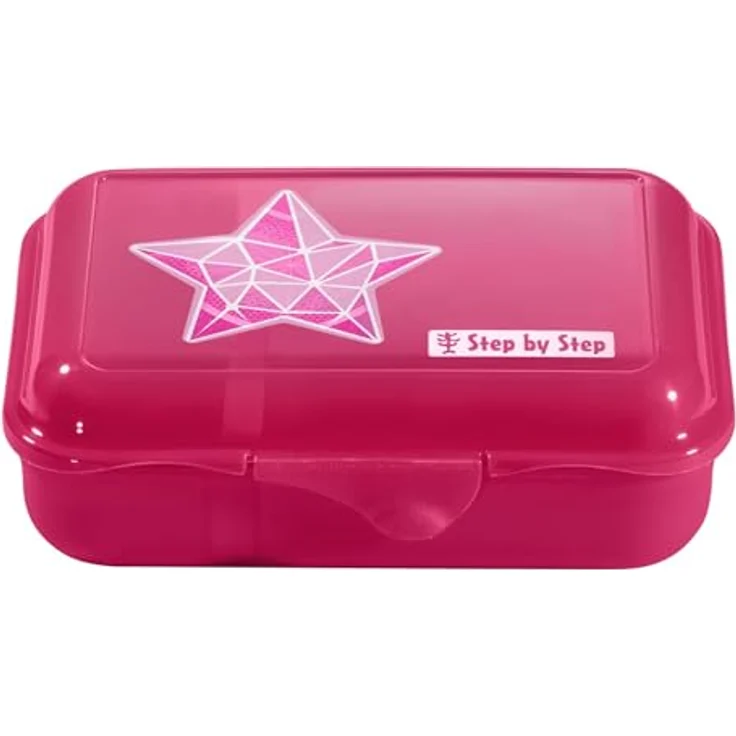 Step by Step Lunchbox „Star Stella“ rosa, mit Trennwand und Klickverschluss, spülmaschinenfest, BPA-frei, für Mädchen, 0,9 Liter – Bild 1