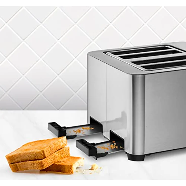Ufesa Quartet Delux Toaster 4 Scheiben, 2 digitale LCD-Bildschirme, 1500 W, 4 breiter Schlitze, 7 Bräunungstufe – Bild 3