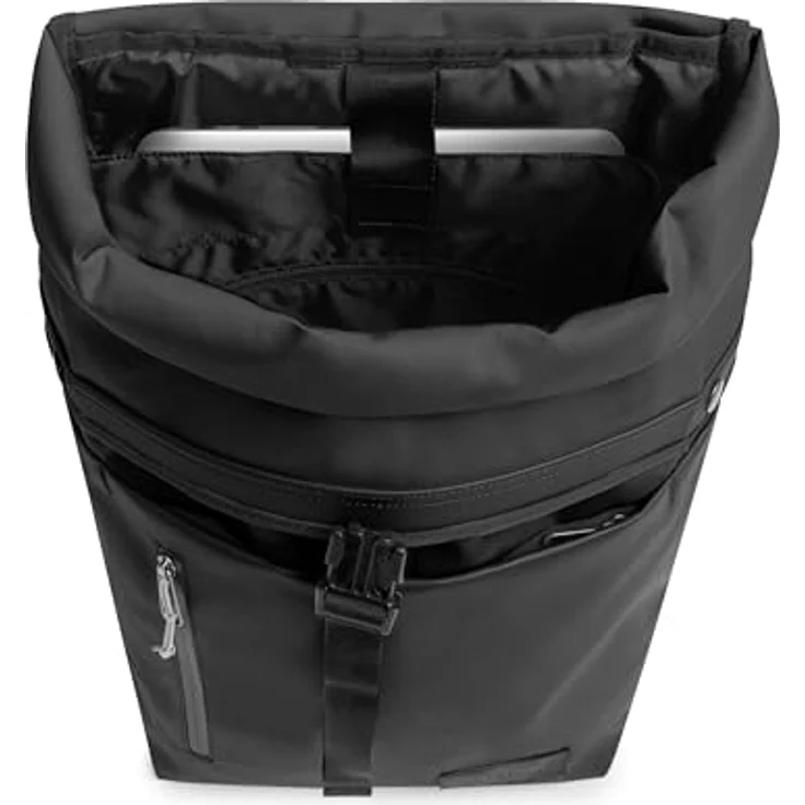 Eastpak UP ROLL, wasserabweisender Toploader-Rucksack mit gepolstertem Laptopfach, schwarz – Bild 2