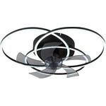 Globo Alia, Deckenventilator mit Fernbedienung, dimmbar und farbbar, Schwarz