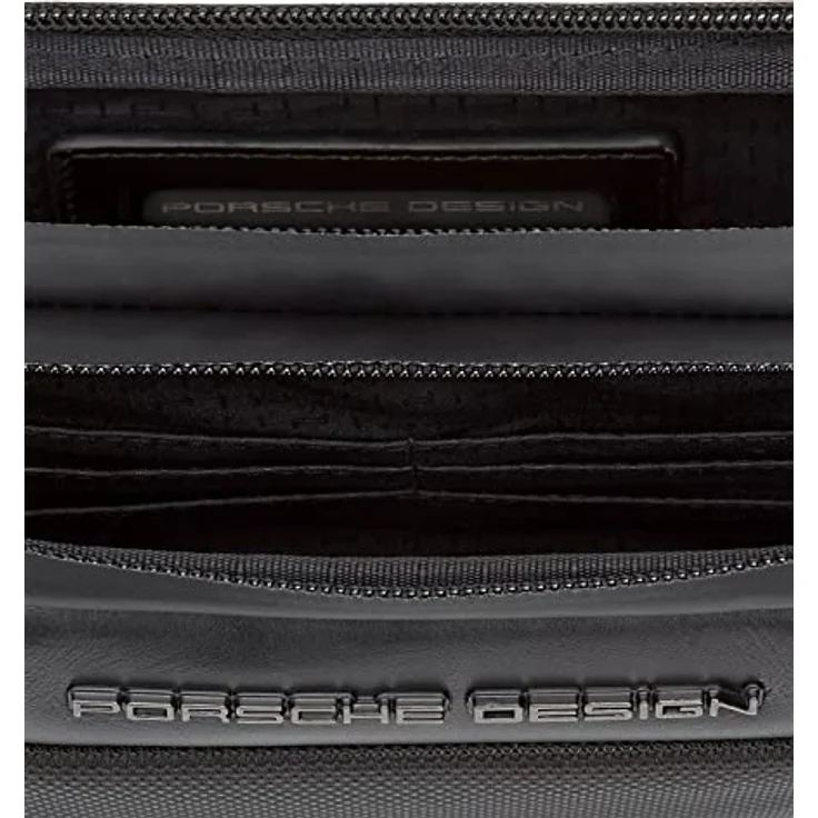 Porsche Design Roadster Umhängetasche, 100% Leder, 20 cm x 4 cm x 12 cm, schwarz – Bild 3
