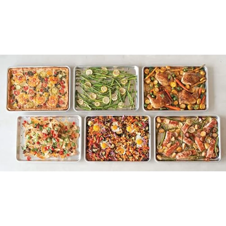 Nordic Ware 43100AMZ Baker's Half Sheet Backblech aus natürlichem Aluminium, metallisch – Bild 2