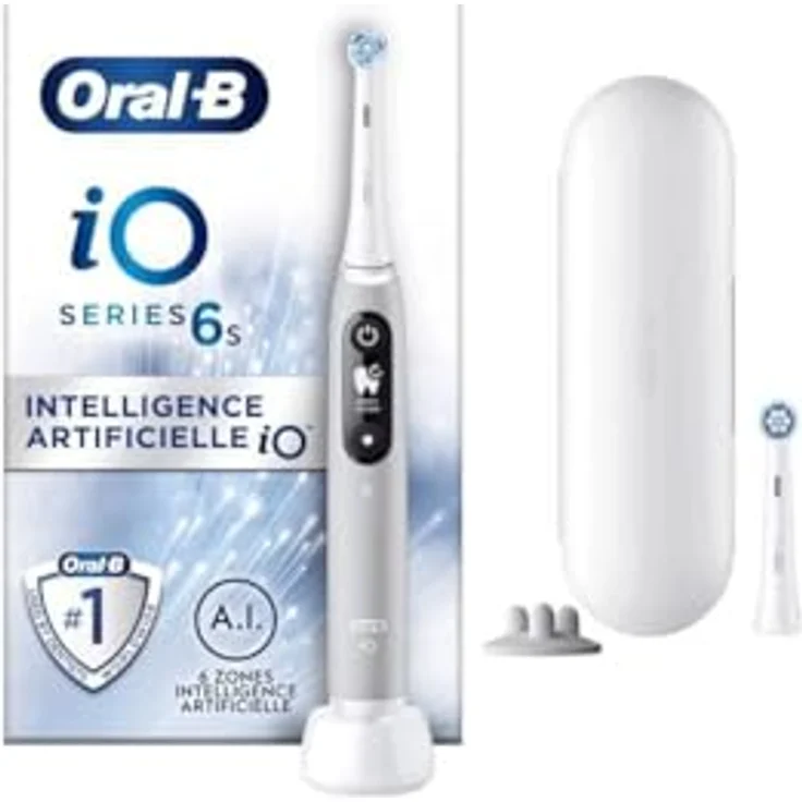 Oral-B, Elektrische Zahnbürste, iO 6S Erwachsener Vibrierende Zahnbürste Grau, Weiß – Bild 1