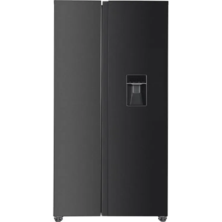 Respekta Side by Side Kühlschrank Gefrierkombi Black Steel, 178 cm, mit Wasserspender, 288 L Kühlinhalt, No Frost und ECO-Funktion