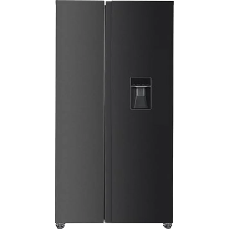 Respekta Side by Side Kühlschrank Gefrierkombi Black Steel, 178 cm, mit Wasserspender, 288 L Kühlinhalt, No Frost und ECO-Funktion – Bild 1