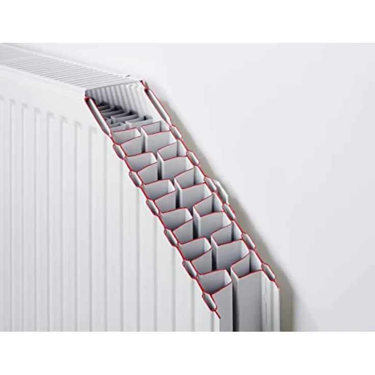 Belrad Typ 22 Universalheizkörper, Ventilheizkörper mit Mittelanschluss, 8 Anschlüssen, 300 x 800 mm, 785 W Heizleistung – Bild 6