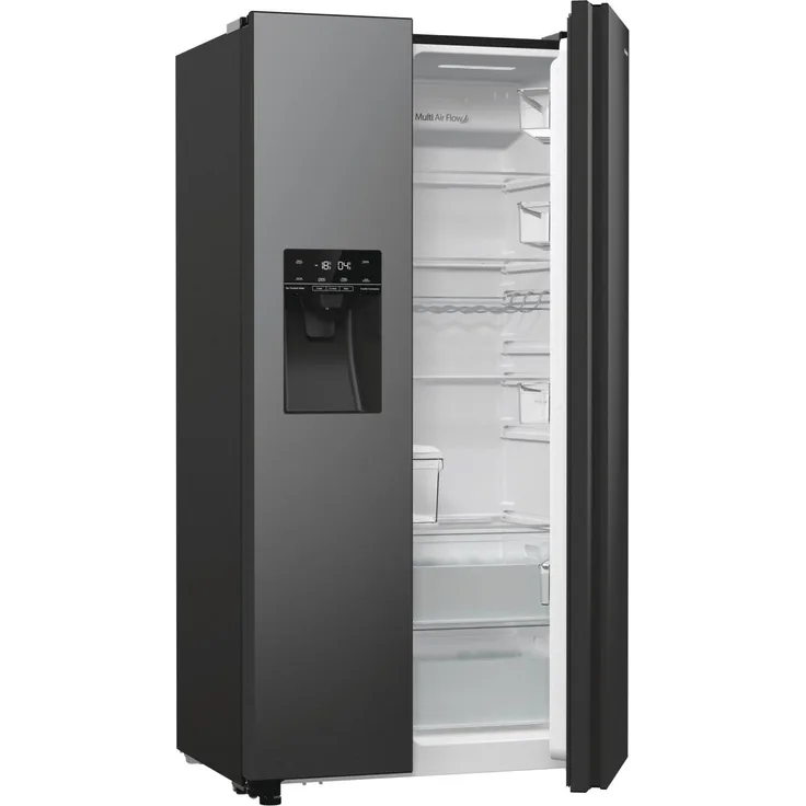 HISENSE RSIM535AFE, Side-by-Side Kühlschrank mit Wasser-/Eisspender, NoFrost, 376 l Kühlvolumen, 190 l Gefriervolumen, freistehend