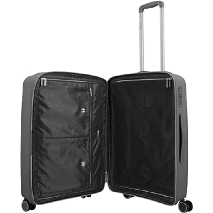 Travelite Tamaris VOYAAGE 3-TLG. Hartschalenkoffer Set S/M/L, Polypropylen, TSA-Schloss, 4 Doppelrollen, Silber Akzent – Bild 2