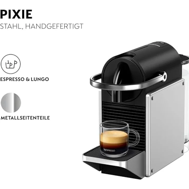 De'Longhi Kapselmaschine EN127.BL PIXIE, Nespresso Kapselsystem in schickem Industriedesign – Bild 2