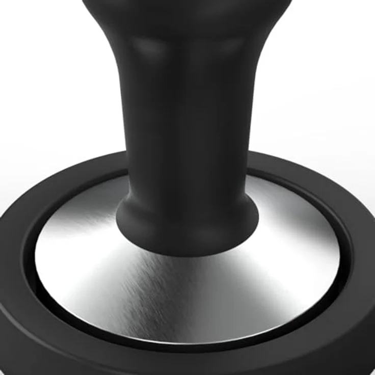 Xavax Tamping-Set 58 mm, Edelstahl mit rutschfester Tampermatte, Schwarz, Zubehör für Kaffeemaschinen – Bild 3
