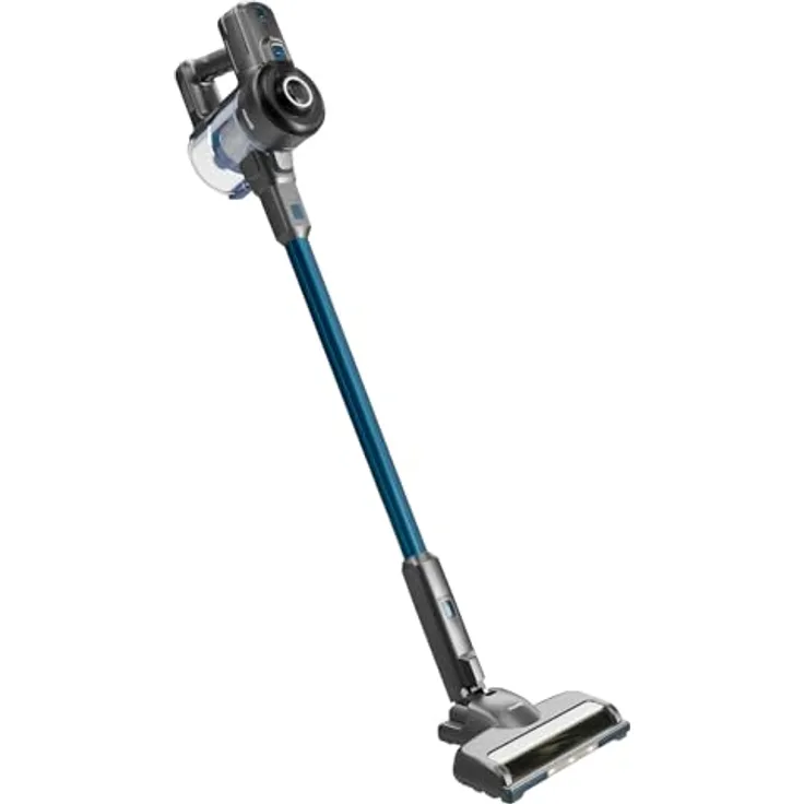 H.Koenig UP610, Handstaubsauger, Blau, 150 W, 50 Minuten Akkulaufzeit, 0.8 L Staubbehälter, 64 Dezibel, inklusive LED-Bürste und Wandhalterung