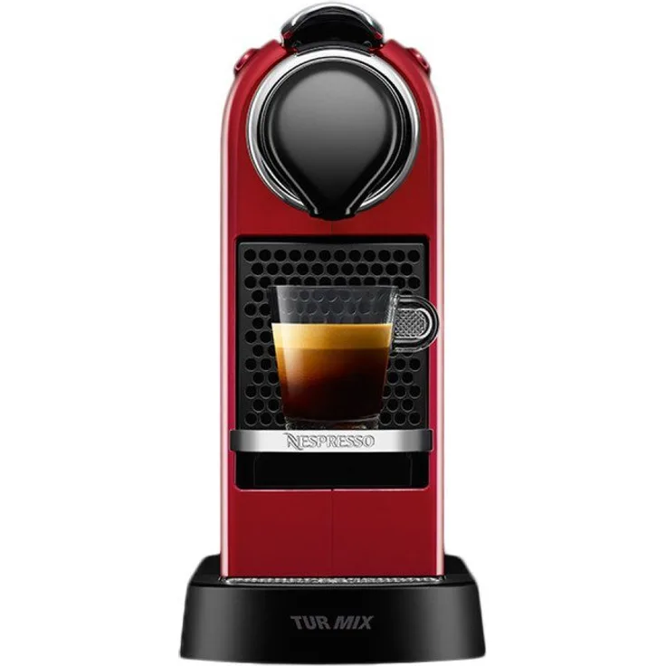 Nespresso Kapselmaschine Kaffeemaschine Nespresso Citiz Cherry Red, hoher Druck von 19 bar, ausgezeichnetes Design