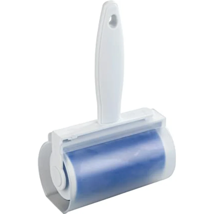 WENKO 65002100 Dauerkleiderrolle Easy mit Hülle, Fusselrolle, abwaschbar, Polypropylen, 6.5 x 19.5 x 6.5 cm, Weiß – Bild 3