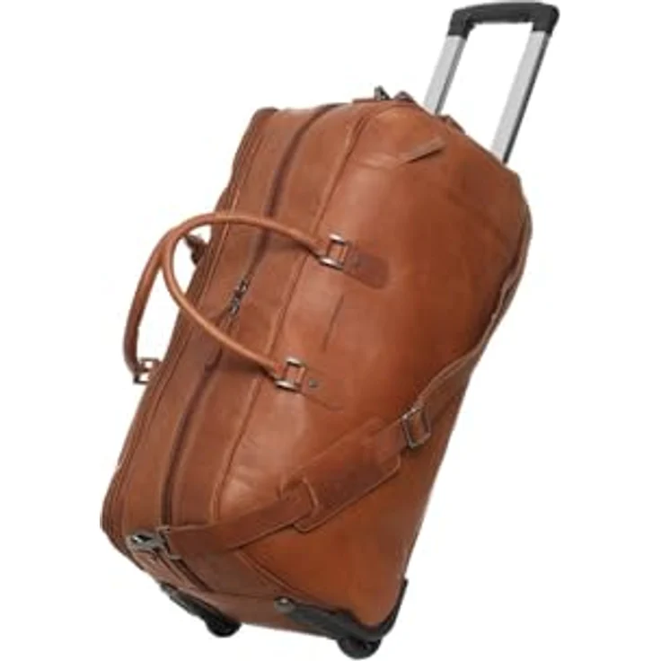 The Chesterfield Brand Wax Pull Up, 2 Rollen Reisetasche aus 100% Leder, 60 cm, braun – Bild 1