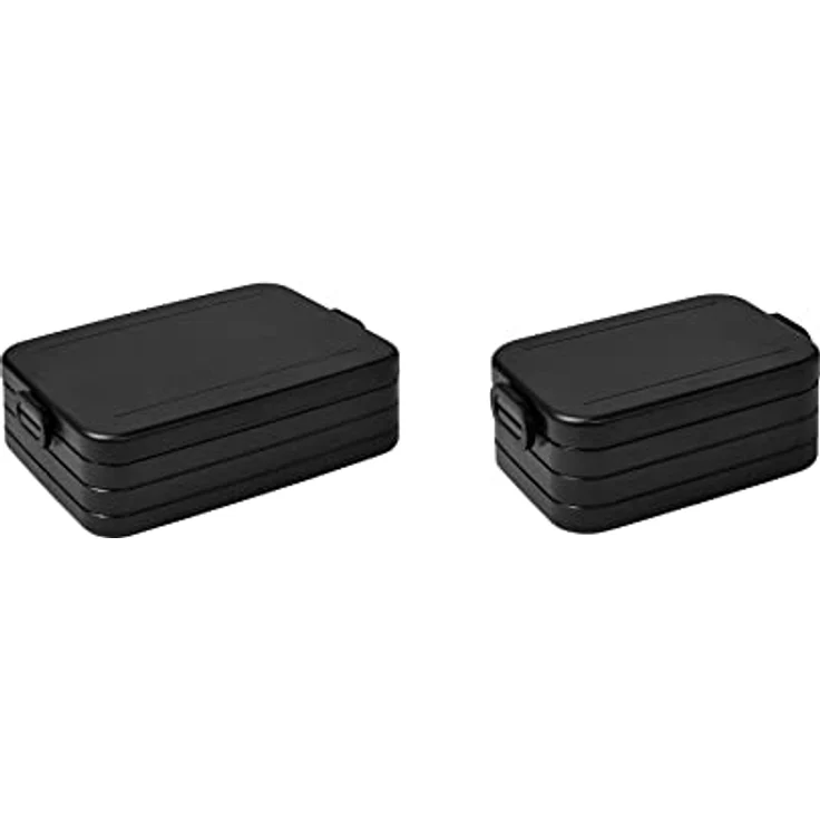 Mepal | Take a Break Duo Pack | Lunchbox für 2 bis 4 Sandwiches oder 4 bis 8 Brotscheiben | ideal für Meal Prep | mit Fächern | Old Nordic black – Bild 1