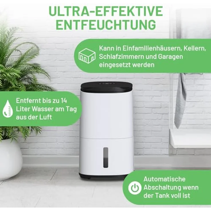 MEACO MeacoDry Arete® One Warm Pebble 25L, Ultra Quiet Luftentfeuchter & Luftreiniger mit H13 HEPA-Filter, flüsterleise, geeignet für Wohnungen, Keller, Schlafzimmer, Garagen – Bild 4