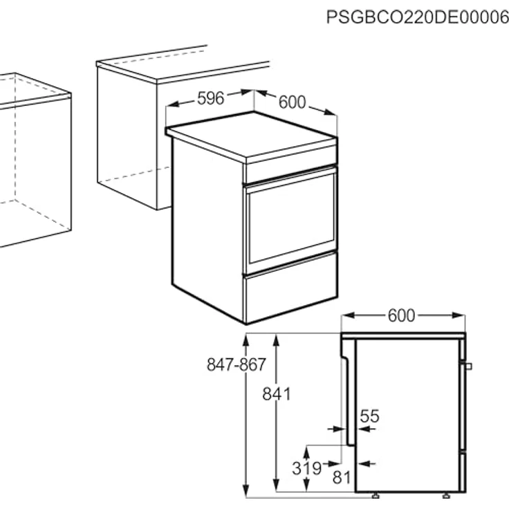 AEG CIB6499APB Standherd, 60 cm mit Induktions-Kochfeld, 73 l Volumen, Pyrolyse-Selbstreinigung, Energiesparender Betrieb – Bild 17