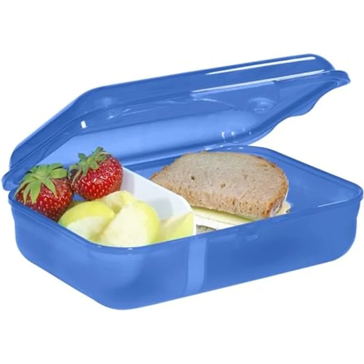 Step by Step Lunchbox Wild Horse Ronja, Blau, mit Trennwand und Klickverschluss, spülmaschinenfest, BPA-frei, für Schule und Kindergarten, 0,9l – Bild 2