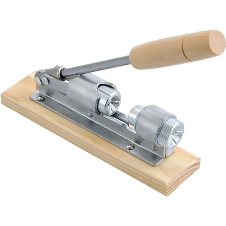 King Hoff Nussknacker CH6015, Retro-Design, kraftsparender Hebel-Nussknacker aus Holz und Metall für Walnüsse, natur